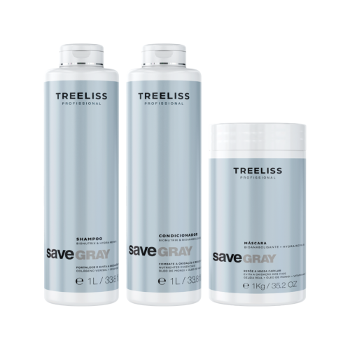 Kit Profissional Shampoo Condicionador e Máscara Save Gray