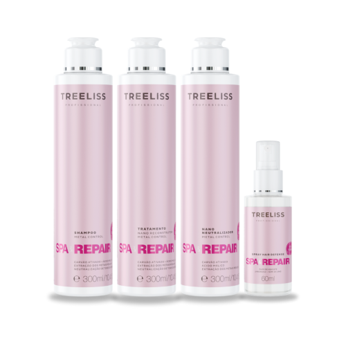 Kit tratamento reparador Spa Repair 4 itens nanotecnologia