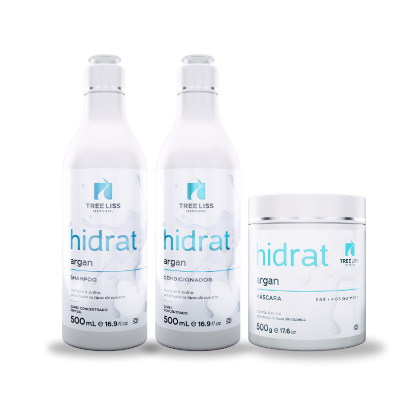 Kit Manutenção Shampoo, condicionador e máscara Hidrat Argan