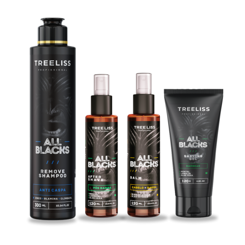 Kit Barba e Cabelo masculino All Blacks profissional 4 itens