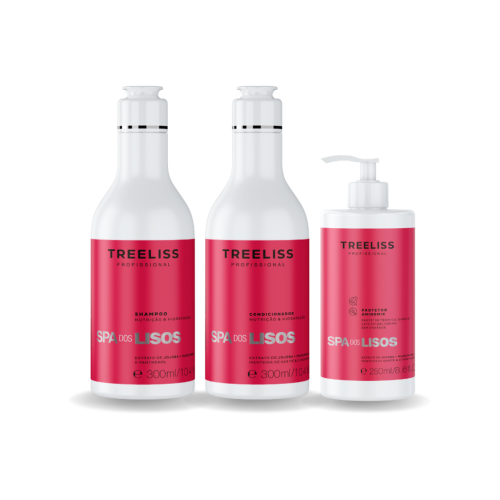 Kit Shampoo, condicionador e protetor térmico Spa dos Lisos