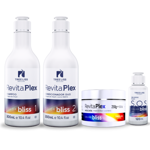 Kit Reconstrução Revitaplex 4 itens treeliss profissional