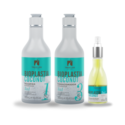 Kit Reconstrutor Antiqueda Bioplastia Vegano 3 itens