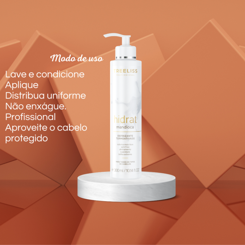 Finalizador Capilar Defrizante Hidrat Mandioca 300g Treeliss - Image 3
