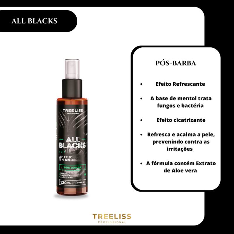 Kit Barba e Cabelo masculino All Blacks profissional 4 itens - Imagem 4