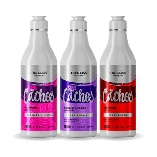 Kit Hidratação e Nutrição Spa Dos Cachos Tree Liss 3 itens
