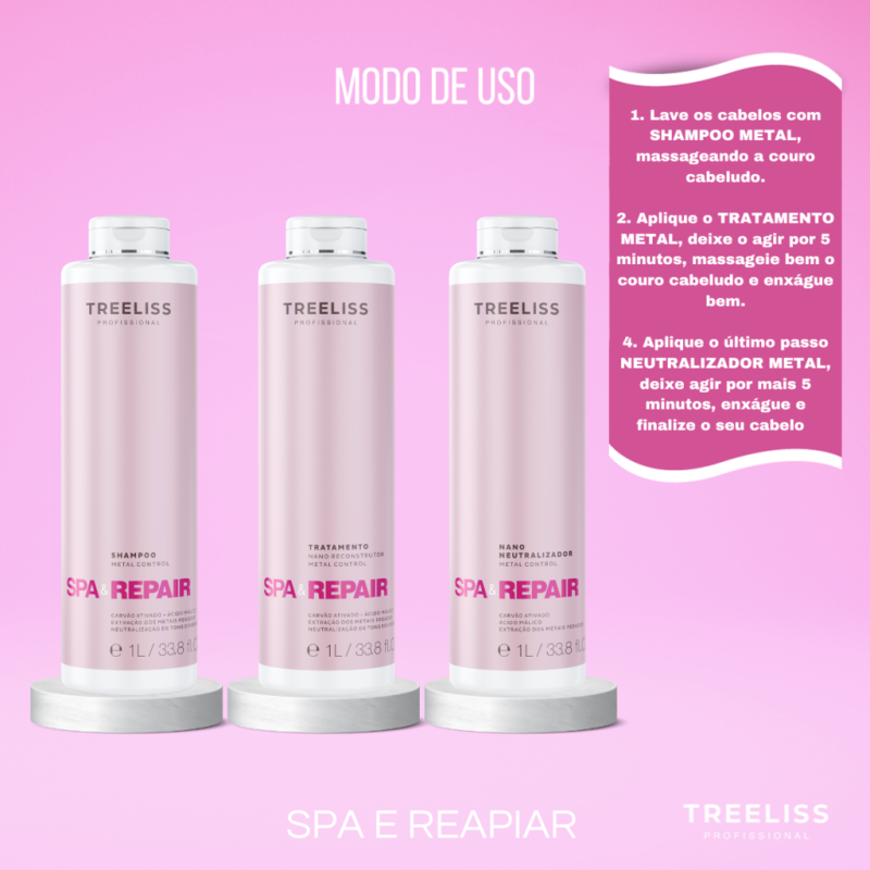 Kit Reparador tratamento nanotecnologia 3 itens Spa e Repair - Imagem 6