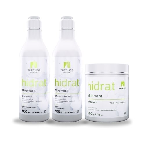 Kit Hidratação Aloé Vera Cabelos Oleosos 3 itens Tree Liss