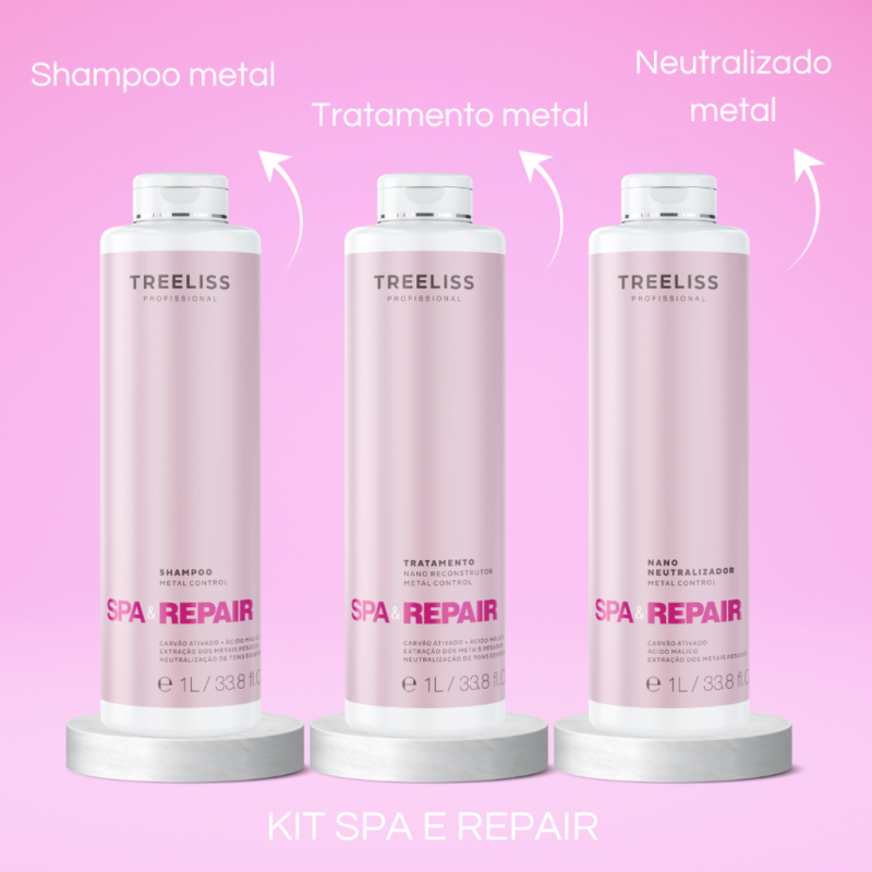 Kit Reparador tratamento nanotecnologia 3 itens Spa e Repair - Imagem 2