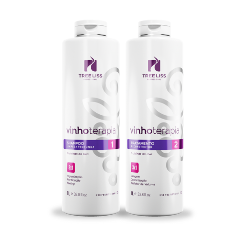 Kit Alisamento Vinhoterapia Shampoo e Progressiva Treeliss