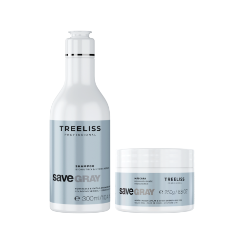 Kit Save Gray Shampoo e Máscara Hair Care Treeliss