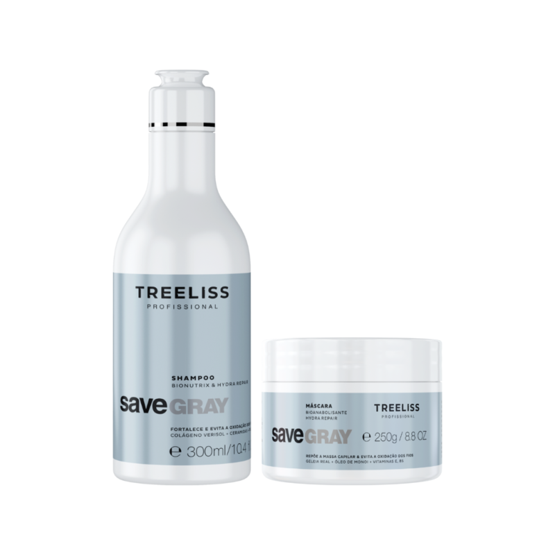 Kit Save Gray Shampoo e Máscara Hair Care Treeliss