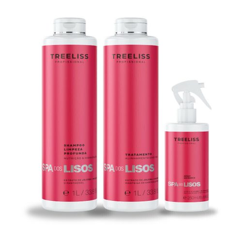 Kit Alisamento Spa dos Lisos Orgânico Profissional 3 itens