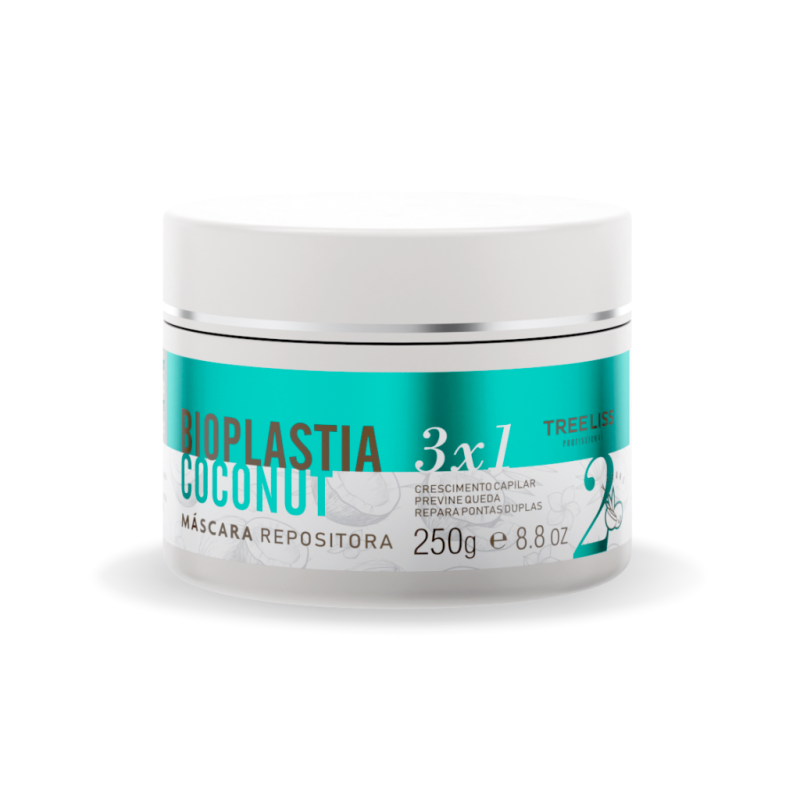 Kit Crescimento Capilar Bioplastia Vegano Treeliss 3 itens - Imagem 3