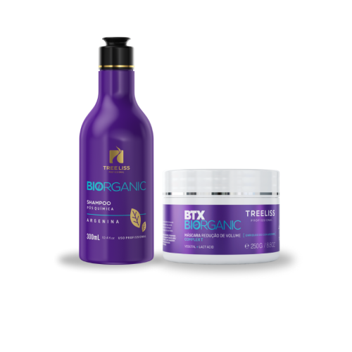Kit Hidratação Shampoo e máscara Biorganic Vegano Treeliss