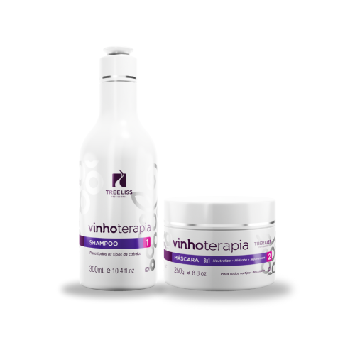 Kit Hidratação Neutralização Shampoo e máscara Vinhoterapia