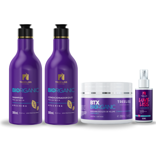 Kit Hidratação 4 passos 100% Vegano Biorganic Treeliss