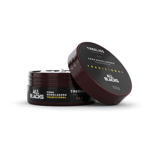 Cera modeladora fixação cabelo e barba All Blacks Treeliss - Tradicional