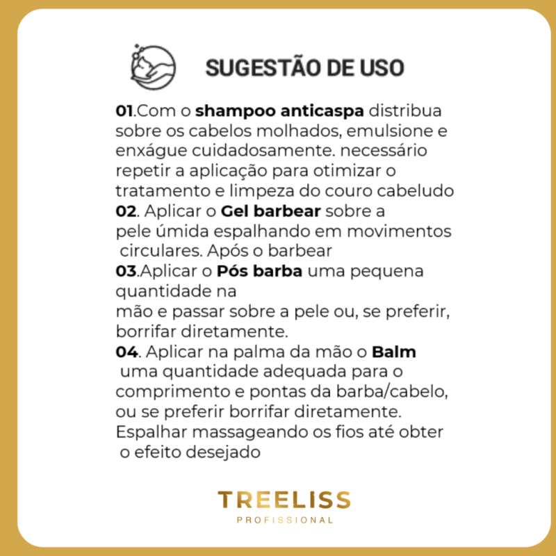 Kit Barba e Cabelo masculino All Blacks 4 itens treeliss - Imagem 6