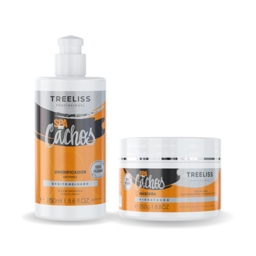 Kit Mascara e umidificador Spa dos cachos treeliss