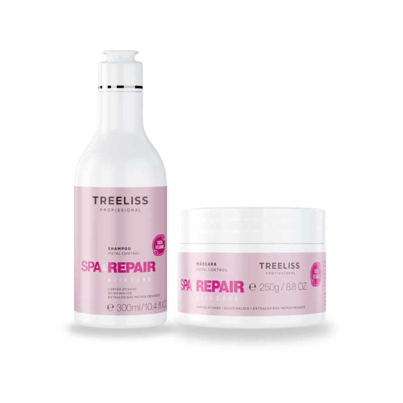 Kit reconstrução capilar Shampoo e máscara Spa e Repair