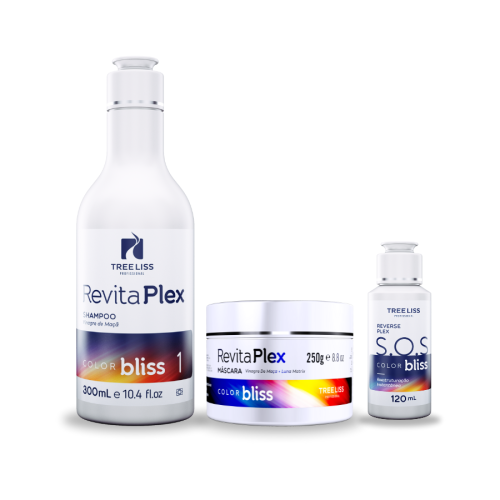 Kit Reconstrução Shampoo, máscara e SOS Revitaplex Treeliss