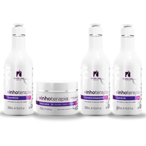 Kit Hidratação Vinhoterapia Neutralização 4 itens Treeliss