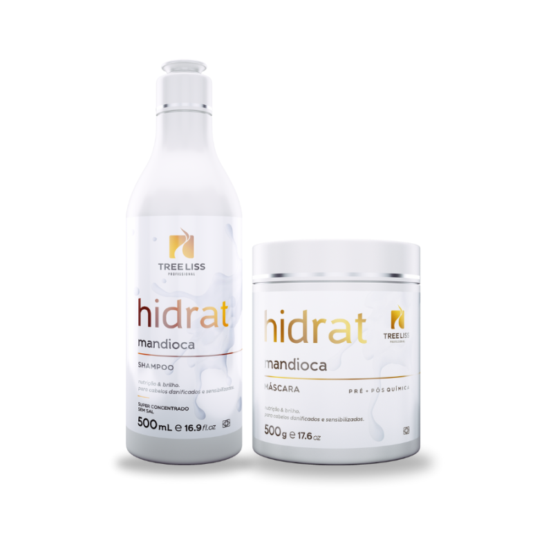 Kit Manutenção Shampoo e máscara Mandioca Treeliss Hair Care