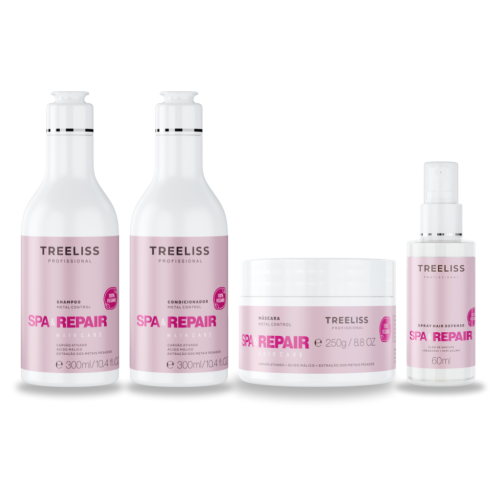 Kit Reconstrução Spa e Repair Metal control 4 itens treeliss