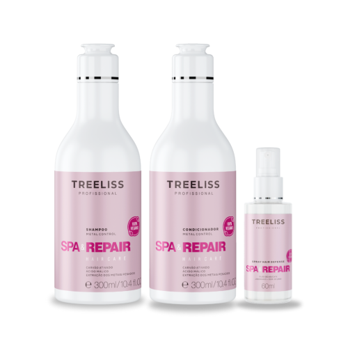 Kit Tratamento 3 itens Spa e Repair Metal control treeliss