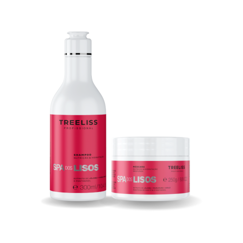 Kit Hidratação Shampoo e máscara Spa dos Lisos Treeliss