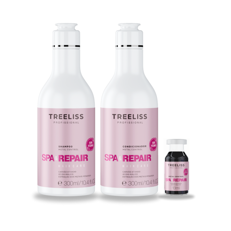 Kit Tratamento Spa e Repair Metal control 3 itens Tree Liss