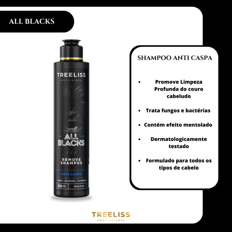 Kit Barba e Cabelo masculino All Blacks profissional 4 itens - Imagem 3