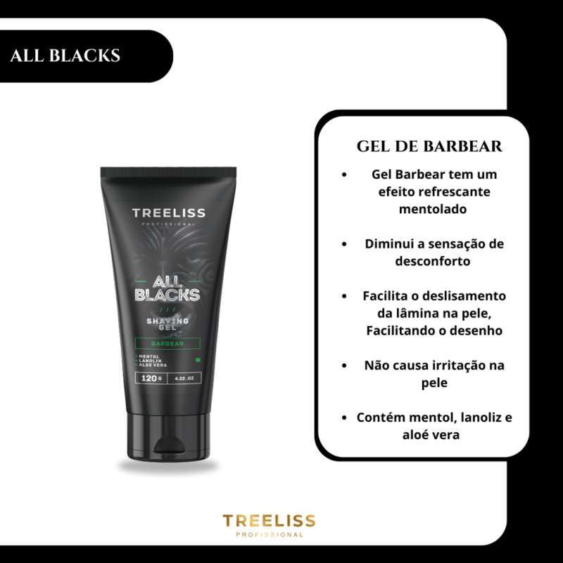 Kit Barba e Cabelo masculino All Blacks profissional 4 itens - Imagem 6