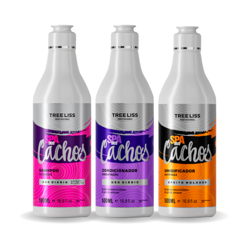 Kit Shampoo, condicionador e umidificador Spa Dos Cachos
