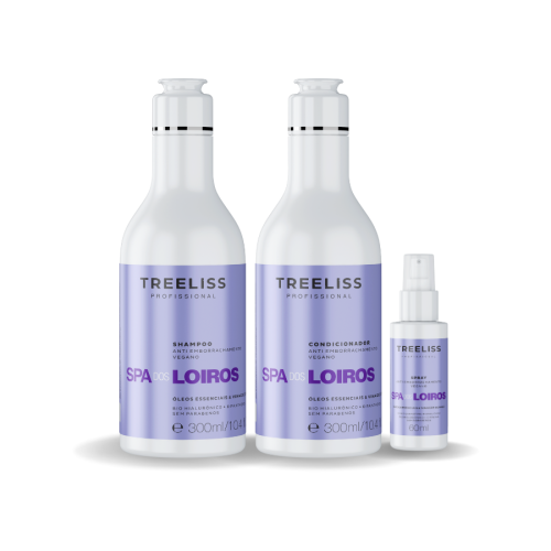 Kit Shampoo, Condicionador e Spray Spa dos Loiros Treeliss