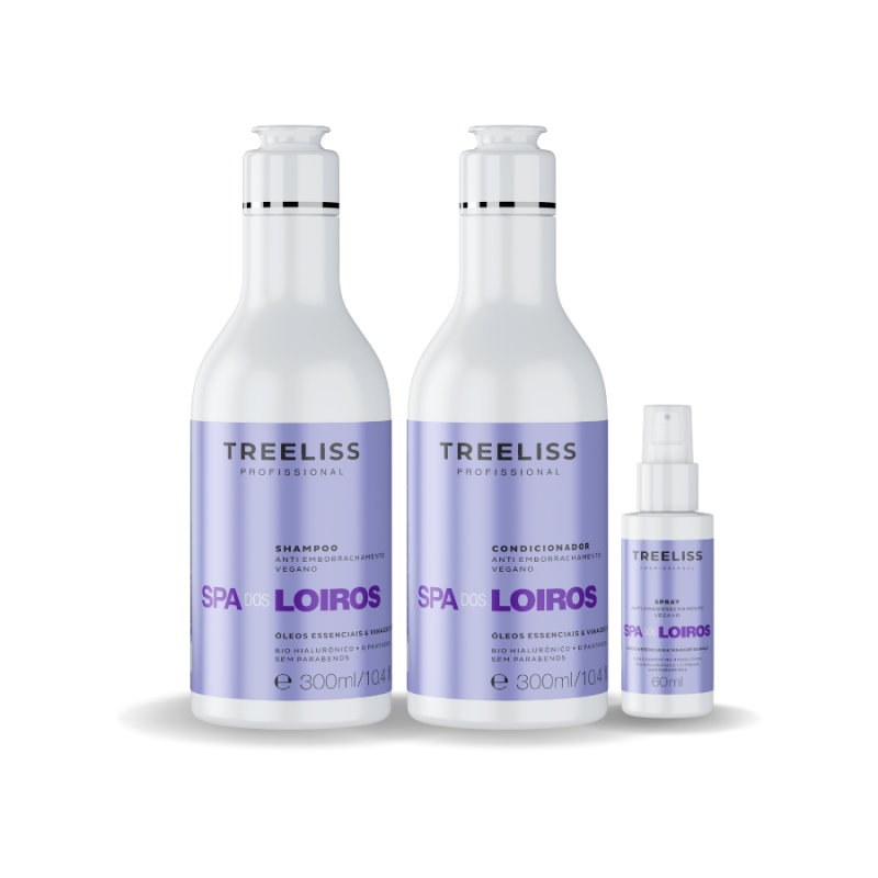 Kit Shampoo, Condicionador e Spray Spa dos Loiros Treeliss