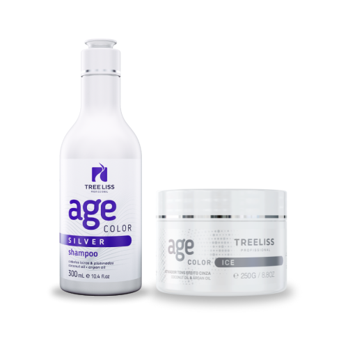 Kit Matizador Age Color Shampoo Silver e Máscara Ice