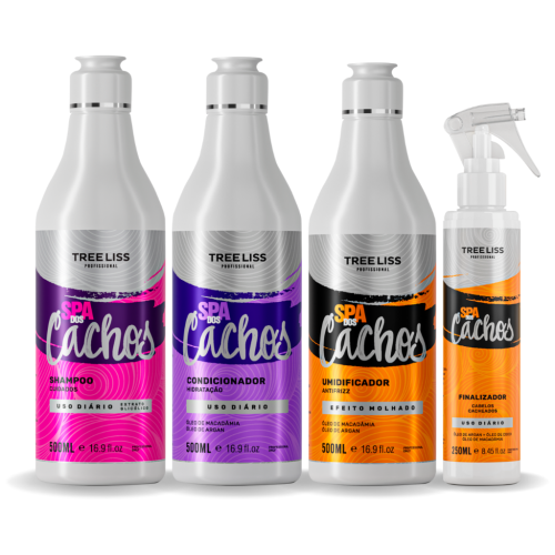 Kit Hidratação Profissional Spa Dos Cachos 4 itens treeliss