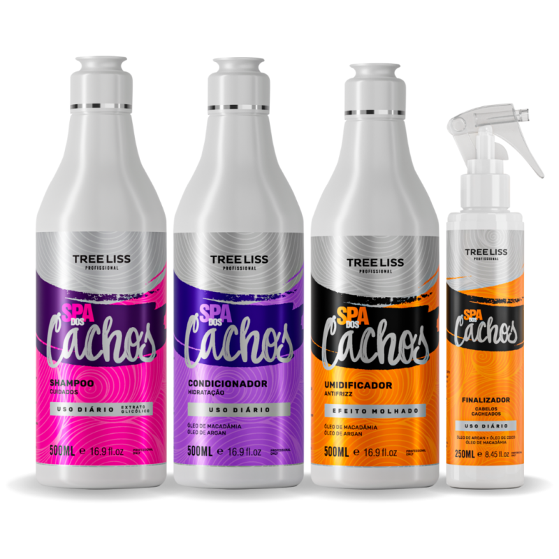 Kit Hidratação Profissional Spa Dos Cachos 4 itens treeliss
