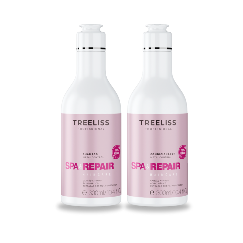 Kit Reparador Shampoo e condicionador Metal Control Treeliss