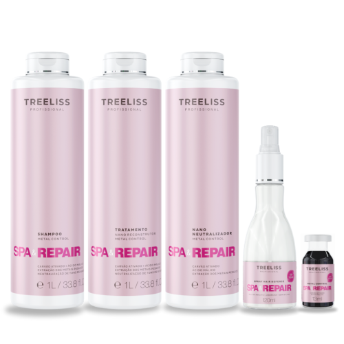 Kit Reparação tratamento nanotecnologia 5 itens Spa Repair