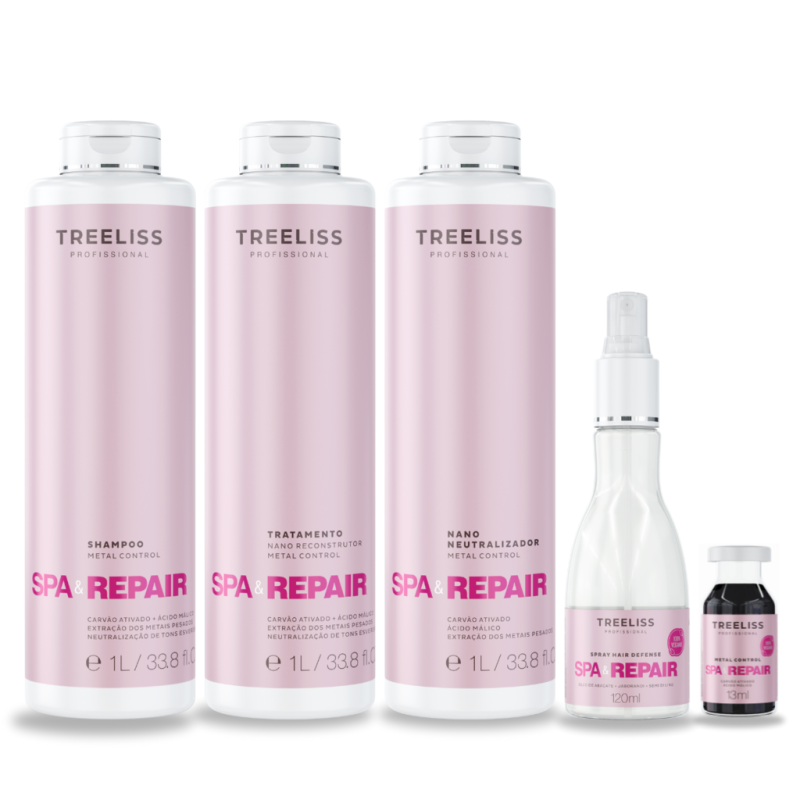 Kit Reparação tratamento nanotecnologia 5 itens Spa Repair